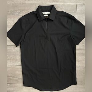 Zara Black Short Sleeve Polo Shirt
